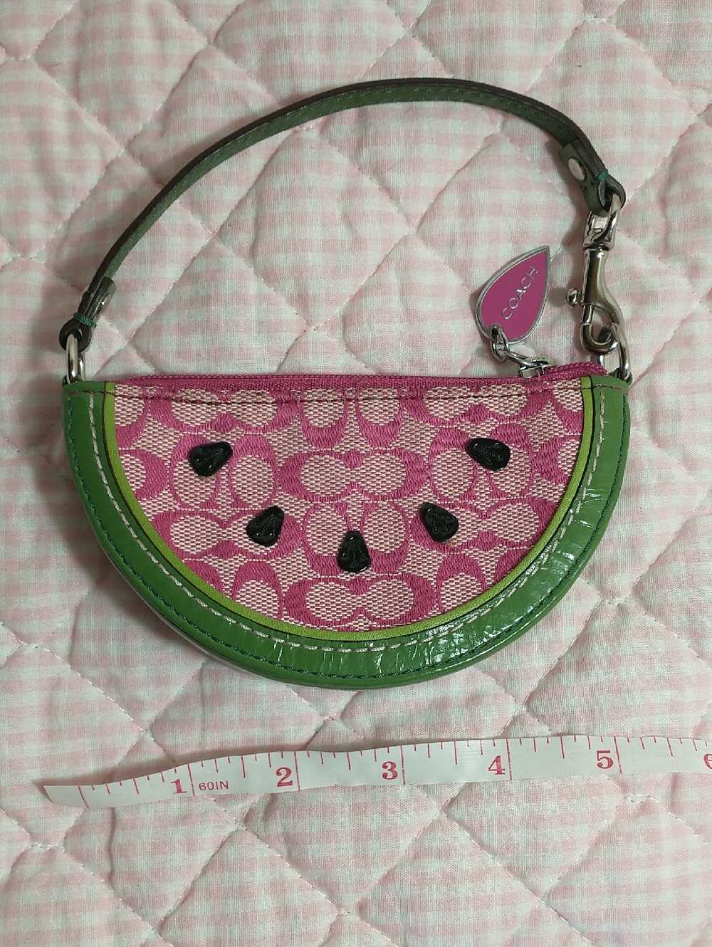 Coach Watermelon Slice Wristlet / Coin purse - Picture 7 of 7